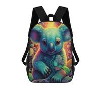 sinyumoney Colorful Koala in Fantasy Forest Zaino Per Bambini Borsa Scolastica Per Ragazzi Cartone Animato Stampa 3D Borsa Scolastica Per Studenti Zaino Per Laptop Per Ragazzi E Ragazze 17inch
