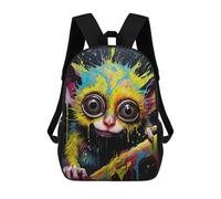 sinyumoney Colorful Monkey Painting Zaini Stampati in 3D, Borsa Scolastica Casual Per Bambini, Borsa Scolastica Alla Moda Per Ragazzi, Studenti Delle Scuole Medie 17inch