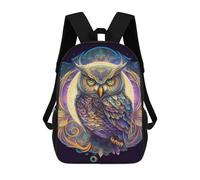 sinyumoney Colorful Mystical Owl Artwork Zaino Per La Scuola Stampato in 3D Borsa Scolastica Per Ragazzi E Ragazze Zaino Per Bambini Zaino Da Viaggio 17inch