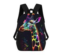sinyumoney Colorful Neon Giraffe Art Zaino Scolastico Stampato in 3D, Borse Scolastiche Per Ragazzi E Ragazze, Zaino Per Laptop Per Bambini/studenti/adulti 17inch