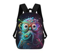 sinyumoney Colorful Octopus Art Print-15 Zaino Scolastico Stampato in 3D Zaino Scolastico Per Bambini Zaini Scolastici Zaini Da Viaggio Borsa Casual Alla Moda Per Bambini Studenti Scolastici 17inch