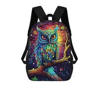 sinyumoney Colorful Owl Artwork Zaino Per La Scuola Stampato in 3D Borsa Scolastica Per Ragazzi E Ragazze Zaino Per Bambini Zaino Da Viaggio 17inch