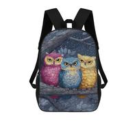 sinyumoney Colorful Owls Night Tree Branch Zaino Impermeabile Da Viaggio, Borsa Per Computer Per Campus, Viaggi All'aperto, Sport 17inch