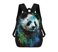 sinyumoney Colorful Panda Art Print-4 Zaino Scolastico Per Ragazze E Ragazzi, Zaini Di Grande Capacità, Zaini Leggeri Per Bambini E Studenti 17inch
