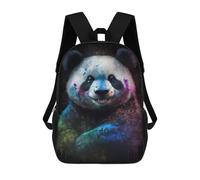 sinyumoney Colorful Panda Art Print Zaino Scolastico, Borsa Per Laptop Resistente Per Campeggio, Avventure All'aria Aperta E Viaggi Quotidiani 17inch