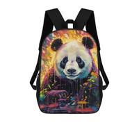 sinyumoney Colorful Panda Artwork-4 Zaini Stampati in 3D, Borsa Scolastica Casual Per Bambini, Borsa Scolastica Alla Moda Per Ragazzi, Studenti Delle Scuole Medie 17inch