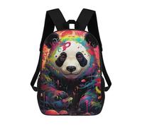 sinyumoney Colorful Panda Artwork-5 Zaini Per Bambini, Zaini Scolastici Personalizzati 3D Per Ragazzi E Ragazze, Zaini Scolastici Grandi, Zaini Casual Da Giorno 17inch