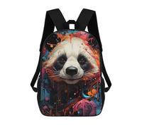 sinyumoney Colorful Panda Portrait -1 Zaino Per Bambini Borsa Scolastica Per Ragazzi Cartone Animato Stampa 3D Borsa Scolastica Per Studenti Zaino Per Laptop Per Ragazzi E Ragazze 17inch