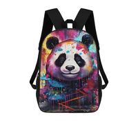 sinyumoney Colorful Panda Street Art Zaino Scolastico Per Bambini, Borsa Scolastica Stampata in 3D Per Ragazzi, Studenti Delle Scuole Elementari E Medie 17inch