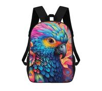 sinyumoney Colorful Parrot Artwork -1 Zaino Per Bambini Borsa Scolastica Per Ragazzi Cartone Animato Stampa 3D Borsa Scolastica Per Studenti Zaino Per Laptop Per Ragazzi E Ragazze 17inch