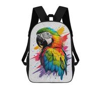 sinyumoney Colorful Parrot Painting Zaino Scolastico Stampato in 3D, Borse Scolastiche Per Ragazzi E Ragazze, Zaino Per Laptop Per Bambini/studenti/adulti 17inch