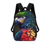 sinyumoney Colorful Parrot Portrait Zaini Per Bambini, Zaini Scolastici Personalizzati 3D Per Ragazzi E Ragazze, Zaini Scolastici Grandi, Zaini Casual Da Giorno 17inch