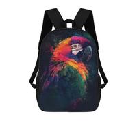 sinyumoney Colorful Parrot Portrait Zaino, Borsa Scolastica Stampata in 3D, Borsa Per Il Pranzo Scolastico, Zaino Da Viaggio, Zaino Per Amici, Zaino Scolastico Per Ragazze E Ragazzi 17inch