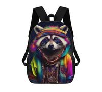 sinyumoney Colorful Raccoon Animals Zaini Per Bambini, Zaini Scolastici Personalizzati 3D Per Ragazzi E Ragazze, Zaini Scolastici Grandi, Zaini Casual Da Giorno 17inch