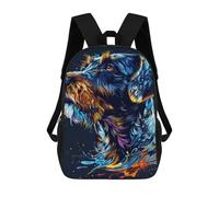 sinyumoney Colorful Red Panda Art Print Zaino scolastico stampato 3D per bambini, stile casual e alla moda, ideale per viaggi e studi., Stile: 8., 17"