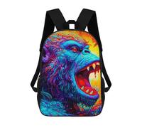sinyumoney Colorful Roaring Bear Artwork -1 Zaino Scolastico Per Bambini, Zaino Casual Da Viaggio Per Ragazzi E Ragazze, Zaino Da Giorno Di Grande Capacità 17inch