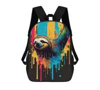 sinyumoney Colorful Sloth Art Print-1 Zaini Casual Per Bambini, Borse Scolastiche Per Ragazzi E Ragazze, Zaini Per Libri, Zaini 17inch