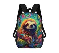 sinyumoney Colorful Sloth Illustration Zaino Scolastico Per Bambini, Borsa Scolastica Stampata in 3D Per Ragazzi, Studenti Delle Scuole Elementari E Medie 17inch