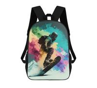 sinyumoney Colorful Snowboarder Art Zaini Casual Per Bambini, Borse Scolastiche Per Ragazzi E Ragazze, Zaini Per Libri, Zaini 17inch