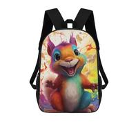 sinyumoney Colorful Squirrel Artwork Zaini Stampati in 3D, Borsa Scolastica Casual Per Bambini, Borsa Scolastica Alla Moda Per Ragazzi, Studenti Delle Scuole Medie 17inch