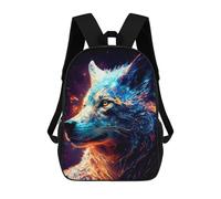 sinyumoney Colorful Wolf Zaino Per Bambini Borsa Scolastica Per Ragazzi Cartone Animato Stampa 3D Borsa Scolastica Per Studenti Zaino Per Laptop Per Ragazzi E Ragazze 17inch