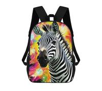 sinyumoney Colorful Zebra Art Print Zaino Per Bambini Borsa Scolastica Per Ragazzi Cartone Animato Stampa 3D Borsa Scolastica Per Studenti Zaino Per Laptop Per Ragazzi E Ragazze 17inch