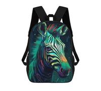 sinyumoney Colorful Zebra Portrait -2 Zaino, Zaino Per Bambini, Borsa Scolastica Per Studenti, Zaino Per Libri, Borsa Scolastica Stampata in 3D Per Ragazzi E Ragazze 17inch