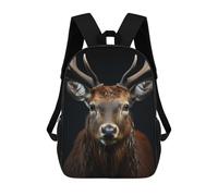 sinyumoney Cool Deer Animal Portrait Zaino Per Bambini Borsa Scolastica Per Ragazzi Cartone Animato Stampa 3D Borsa Scolastica Per Studenti Zaino Per Laptop Per Ragazzi E Ragazze 17inch