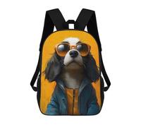 sinyumoney Cool Dog in Sunglasses Zaino Scolastico Per Bambini, Borsa Scolastica Stampata in 3D Per Ragazzi, Studenti Delle Scuole Elementari E Medie 17inch