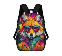 sinyumoney Cool Fox in Sunglasses Zaino Scolastico Stampato in 3D Zaino Scolastico Per Bambini Zaini Scolastici Zaini Da Viaggio Borsa Casual Alla Moda Per Bambini Studenti Scolastici 17inch