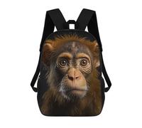 sinyumoney Cool Monkey Portrait Zaini, Zaino Per Bambini, Borsa Scolastica Per Studenti, Zaini Da Viaggio Stampati in 3D, Zaino Accessorio Moda, Zaini Impermeabili Per Bambini 17inch