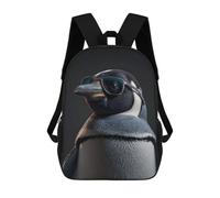 sinyumoney Cool Penguin Zaino Scolastico Stampato in 3D Zaino Scolastico Per Bambini Zaini Scolastici Zaini Da Viaggio Borsa Casual Alla Moda Per Bambini Studenti Scolastici 17inch