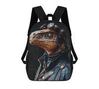 sinyumoney Cool Steampunk Dinosaur Zaino Scolastico Stampato in 3D Per Ragazzi, Zaini Da Viaggio Ad Alta Capacità, Borse Per Libri, Borsa Scolastica Per Ragazzi Mochila 17inch