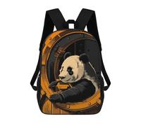 sinyumoney Cool Wild Bald Eagle Zaini Stampati 3D Zaino Scuola Per Bambini Zaino Casual Per Il Giorno Borsa Da Viaggio Casual Per Gli Studenti Del College, The Panda Escape, 17"
