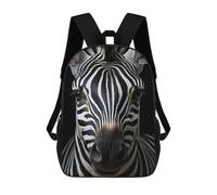 sinyumoney Cool Zebra Animal Portrait Zaini Stampati in 3D, Borsa Scolastica Casual Per Bambini, Borsa Scolastica Alla Moda Per Ragazzi, Studenti Delle Scuole Medie 17inch