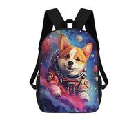 sinyumoney Corgi Astronaut in Space -11 Zaino Scolastico, Borsa Da Giorno Casual, Borsa Da Viaggio Per Ragazzi, Donne E Adolescenti 17inch