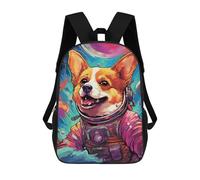sinyumoney Corgi Astronaut in Space -17 Zaino Scolastico, Zaino Per Computer Per Scuola/lavoro/viaggi, Campeggio, Avventure All'aria Aperta E Viaggi Quotidiani 17inch