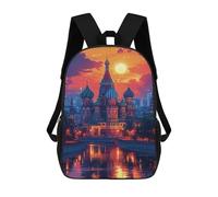 sinyumoney Corgi Dog Galaxy Print Zaino Scuola Stampato 3D Per Bambini Borsa Scuola Moda E Casual Per Ragazzi Studenti Di Scuola Elementari E College, Stile: 7., 17"