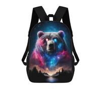 sinyumoney Cosmic Bear Zaino Per La Scuola Stampato in 3D Borsa Scolastica Per Ragazzi E Ragazze Zaino Per Bambini Zaino Da Viaggio 17inch