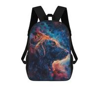 sinyumoney Cosmic Canine Aura Zaino Scolastico Stampato in 3D, Borse Scolastiche Per Ragazzi E Ragazze, Zaino Per Laptop Per Bambini/studenti/adulti 17inch