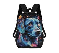 sinyumoney Cosmic Canine Canvas-2Zaino Scolastico Per Bambini, Zaini Stampati in 3D, Zaini Alla Moda Per La Scuola Elementare E Media Per Ragazzi. 17inch