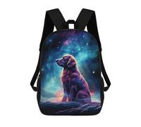sinyumoney Cosmic Canine Majesty Zaino Scolastico Zaino Per Bambini Borsa Scolastica Di Grande Capacità Zaino Per Bambini Per La Scuola Zaino 3D Borsa Per Libri Regali Per Bambini 17inch