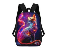 sinyumoney Cosmic Cat Artwork-1 Zaini Per Bambini, Borsa Scolastica Stampata in 3D, Zaino Per Bambini, Zaini Da Viaggio, Borse Per Bambini, Borse Per Libri, Borsa Scolastica Per Bambini 17inch