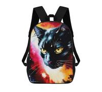 sinyumoney Cosmic Cat Portrait-14 Zaino Per Bambini Zaino Divertente E Alla Moda Borsa Per Libri Per Ragazzi E Adolescenti Borse Scolastiche Stampate in 3D Per Ragazzi 17inch