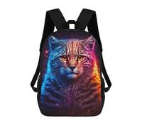 sinyumoney Cosmic Cat Portrait Zaino Scolastico Per Bambini Stampato in 3D, Zaini Da Viaggio Ad Alta Capacità, Borse Per Libri, Zaini Scolastici Per Bambini 17inch