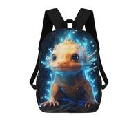 sinyumoney Cosmic Celestial Axolotl Zaino Scolastico Per Bambini, Borsa Scolastica Stampata in 3D Per Ragazzi, Studenti Delle Scuole Elementari E Medie 17inch
