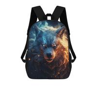 sinyumoney Cosmic Celestial Wolf Zaino Scolastico Stampato in 3D, Borse Scolastiche Per Ragazzi E Ragazze, Zaino Per Laptop Per Bambini/studenti/adulti 17inch