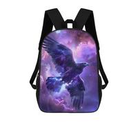 sinyumoney Cosmic Eagle Soaring Through Nebula Zaini, Zaino Per Bambini, Borsa Scolastica Per Studenti, Zaini Da Viaggio Stampati in 3D, Zaino Accessorio Moda, Zaini Impermeabili Per Bambini 17inch