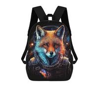 sinyumoney Cosmic Fox Astronaut Art Print-2 Zaini Per Bambini, Zaini Scolastici Personalizzati 3D Per Ragazzi E Ragazze, Zaini Scolastici Grandi, Zaini Casual Da Giorno 17inch