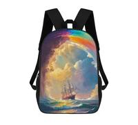 sinyumoney Cosmic Fox in Spacesuit Zaino scolastico di grande formato resistente all'acqua per computer portatile, ideale per viaggi, lavoro e uso quotidiano, Stile-5-1, 17"